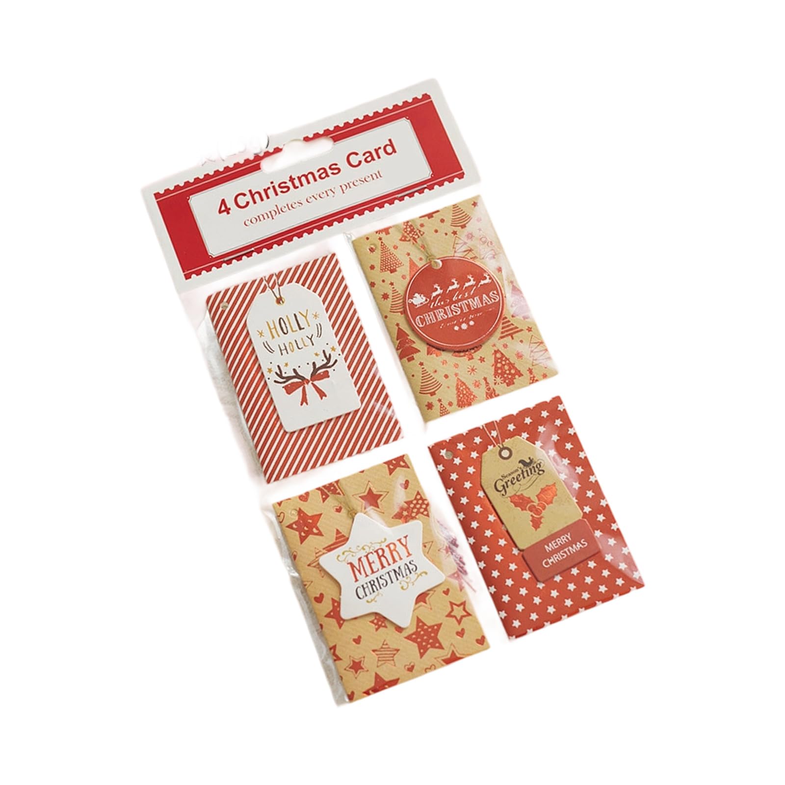 Elnwnnkc Holiday Decors Christmas Cards with Pre Punched Design Sustainable Paper for Tree Ornament and Craft Activities Holiday Greeting Cards