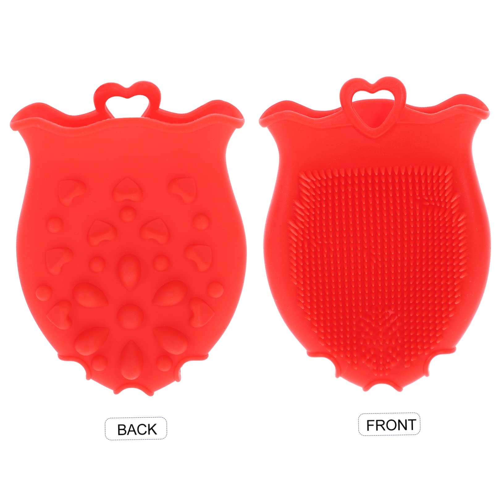 ASAKKURA Baby Shower Brush Soft Silicone Bristles Bathing Scrubber for Boys and Girls Shampoo Brush for Baby Boys and Girls Massaging Grip Handle