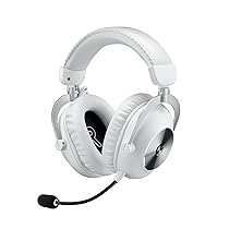 Logitech G PRO X2 Lightspeed Cuffie Gaming Wireless, Microfono a Braccio Rimovibile, Driver Grafene 50 mm, DTSHeadphone X2.0, Surround7.1, Bluetooth, USB, 3.5 Aux, PC, PS5, PS4, Nintendo Switch, Bianco