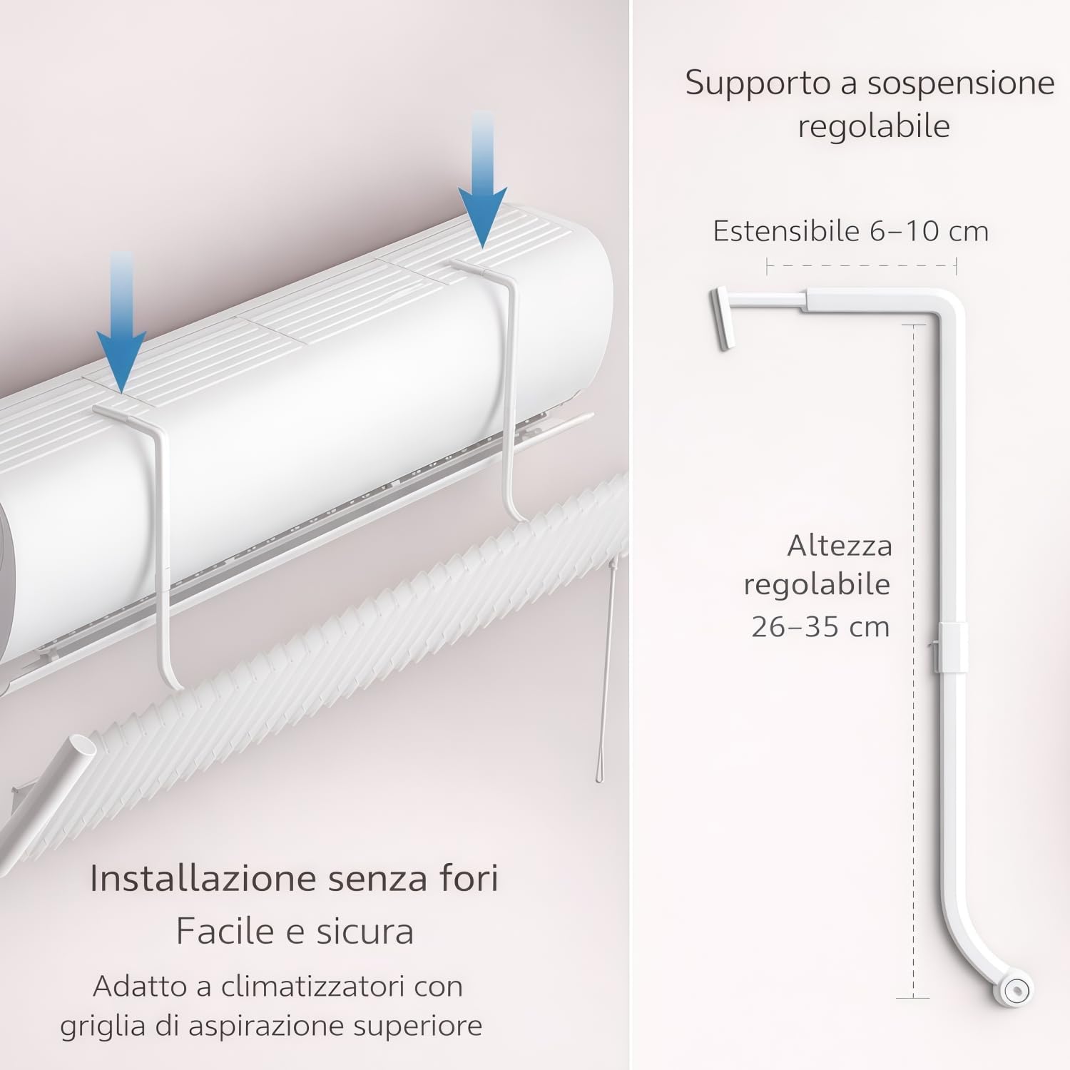 Deflettore Condizionatore, Deflettore per Condizionatore Regolabile, Universale Deflettore Aria Condizionata Anti Diretto Blowing, Deviatore Aria Condizionatore per Casa e Ufficio