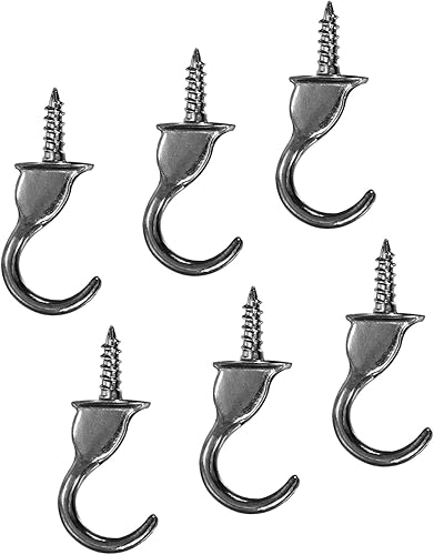 YOKIVE 6 ganchos para colgar en el techo, gancho atornillado montado en la pared, plantas colgantes ideales para oficina, hogar, uso diario (gris,