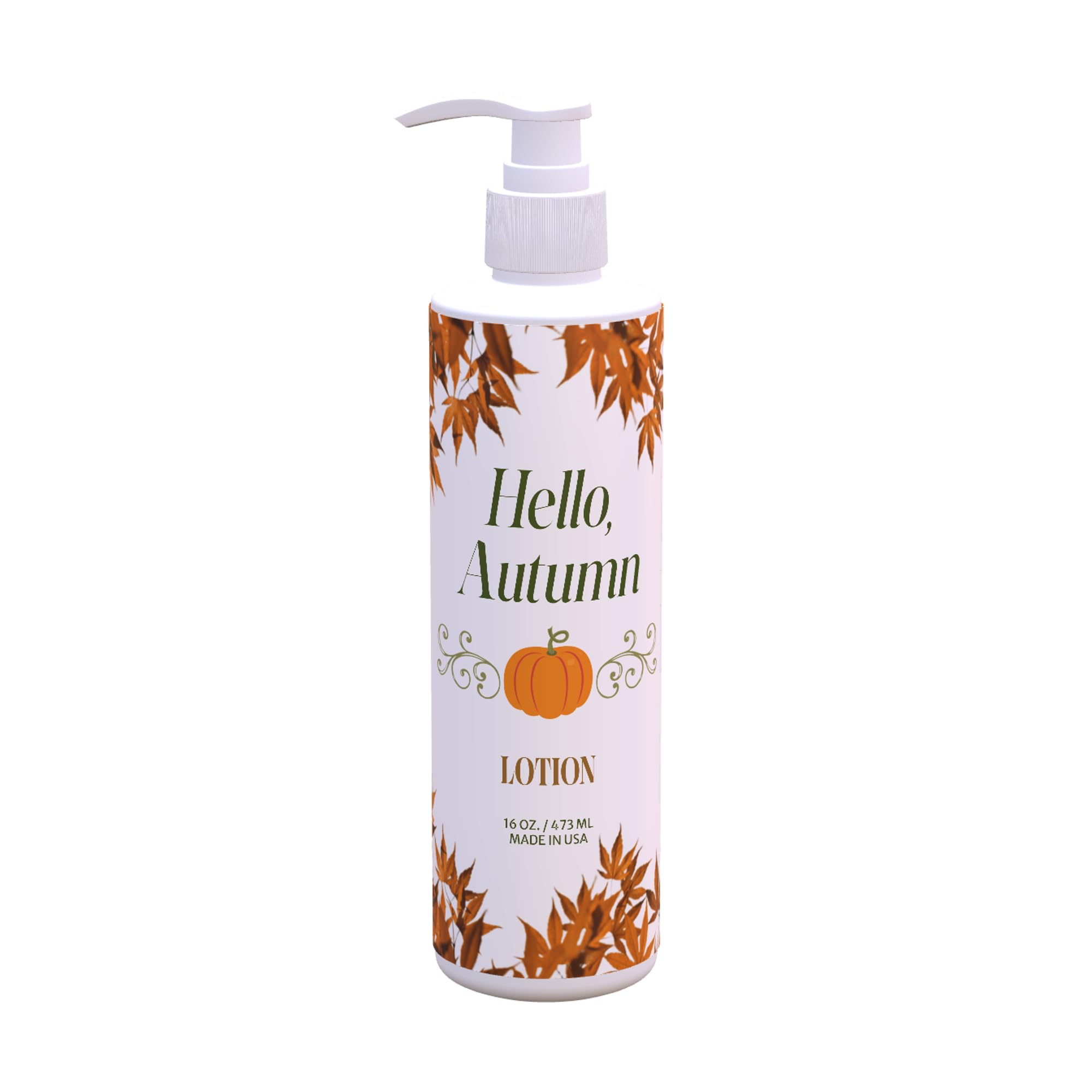 Moisturizing Lotion Hello Autumn Design Fresh Green Tea Lemon Scent 12 Pack 16 oz Pump Bottles Seasonal Fall