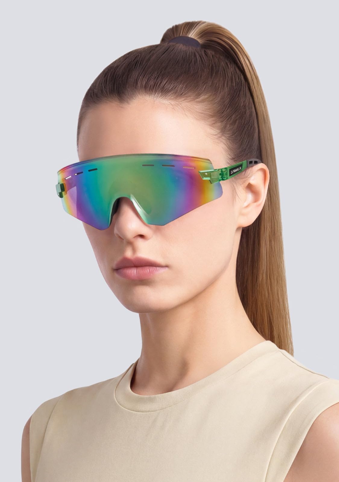 D.Franklin Gafas de sol deportivas - Resistentes y Ligeras - Ideal para actividades al aire libre - Modelo thunder - Rectangular - Para Hombre y Mujer - Sunglasses