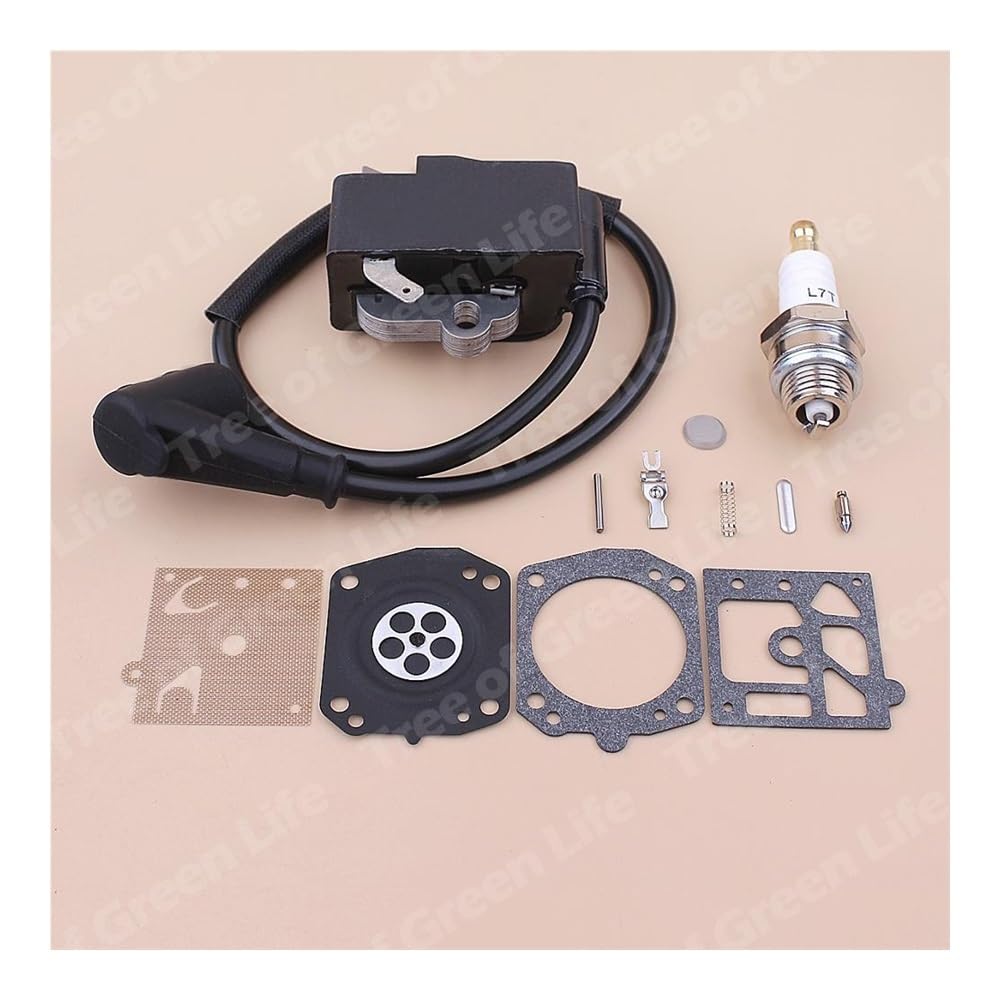 Bobina di accensione Candela Adatta for Stihl MS441 MS 441 Kit di Riparazione del carburatore Membrana Motosega 1138 400 1300