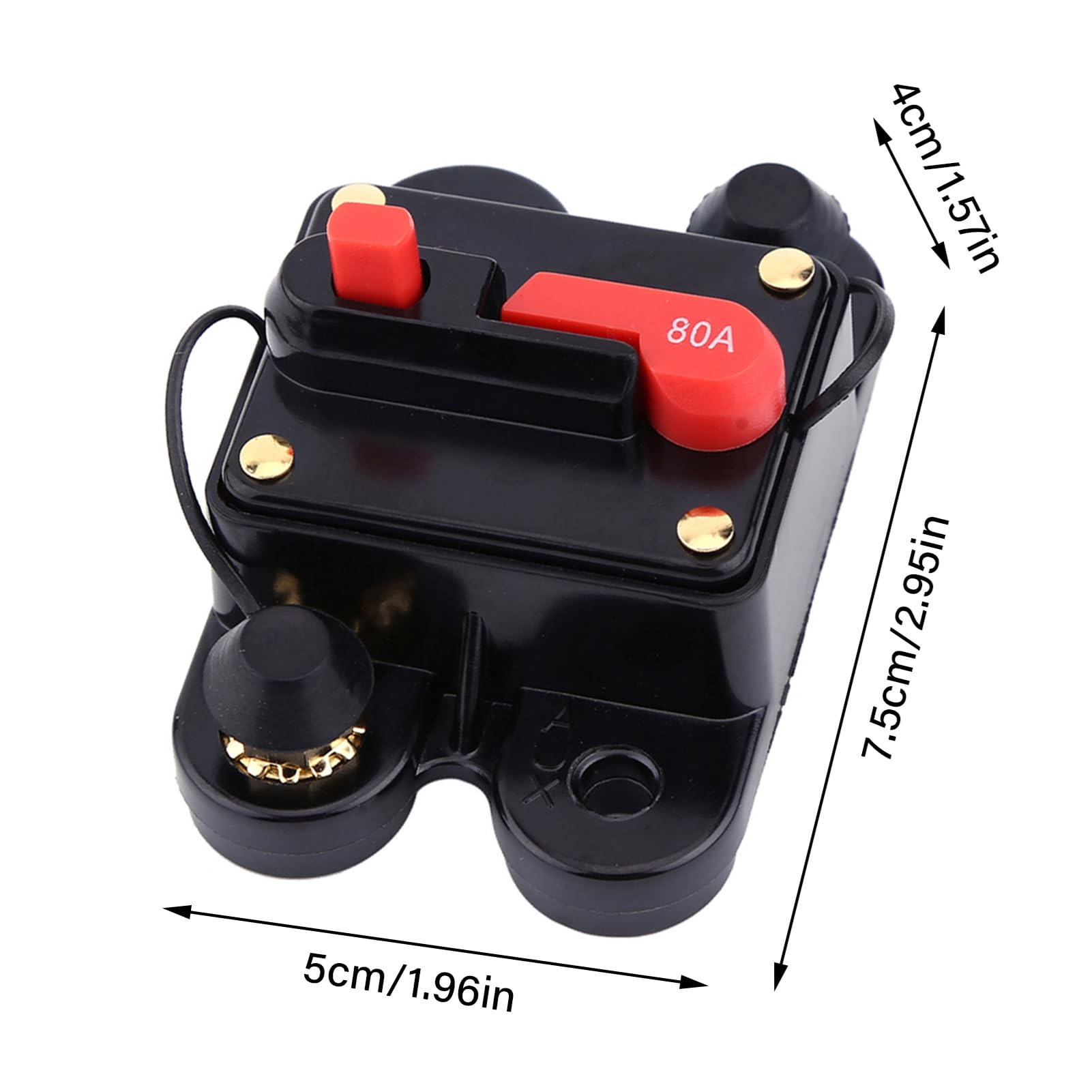 Portafusibile Mega 50A - 2 Pezzi Con Fusibili, Per Auto, Barca E Camper, Bulloni M8