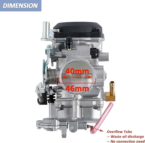 Miniatura 3 de SVKZGFZ Carburador CV40 para Harley Davidson HD Sportster XL 883 1200SoftailTouringDyna FXRRoad King Carb 27421-99A (con filtro de combustible +