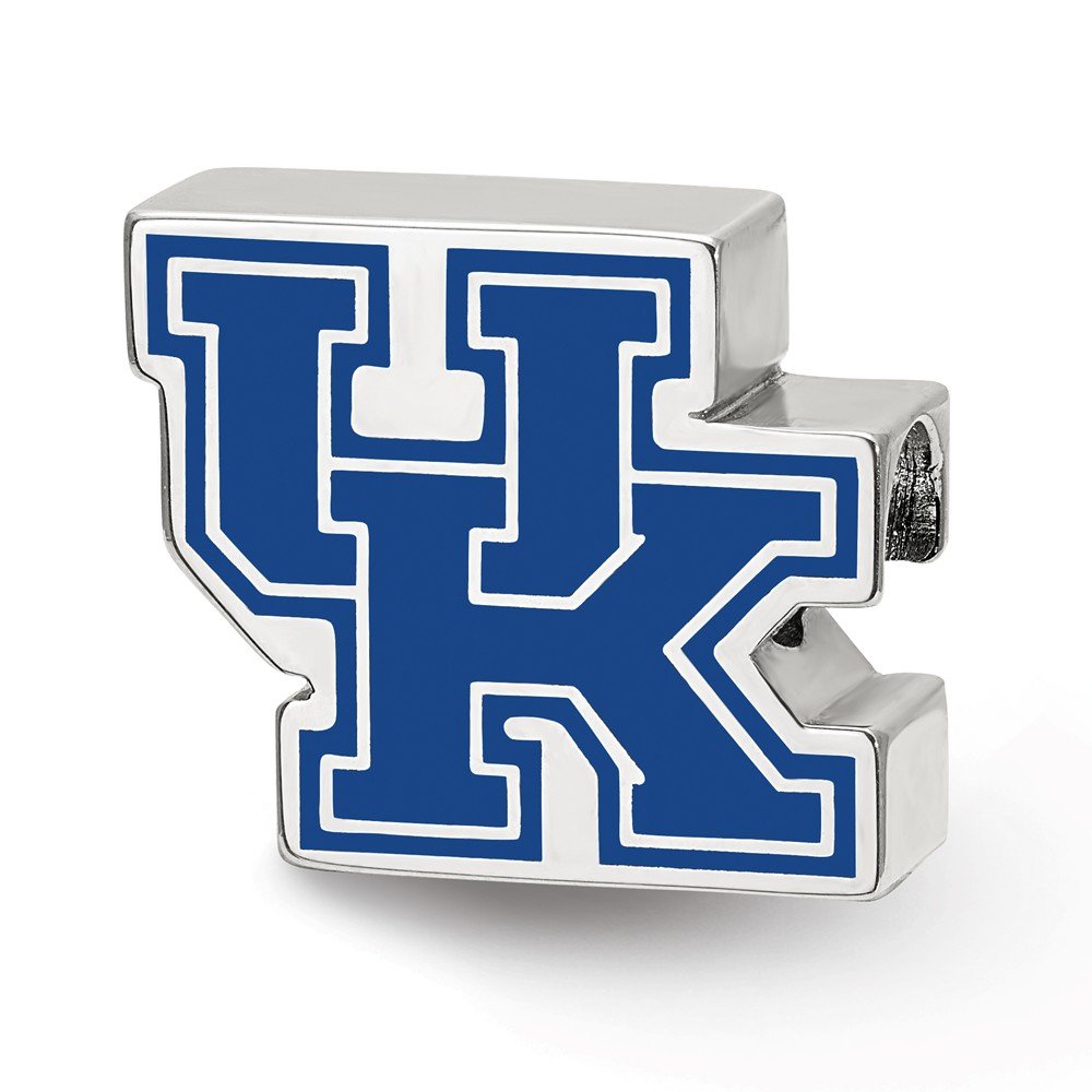LogoArt Logo Art Sterling Silver Kentucky Wildcats UK Enameled Logo Bead