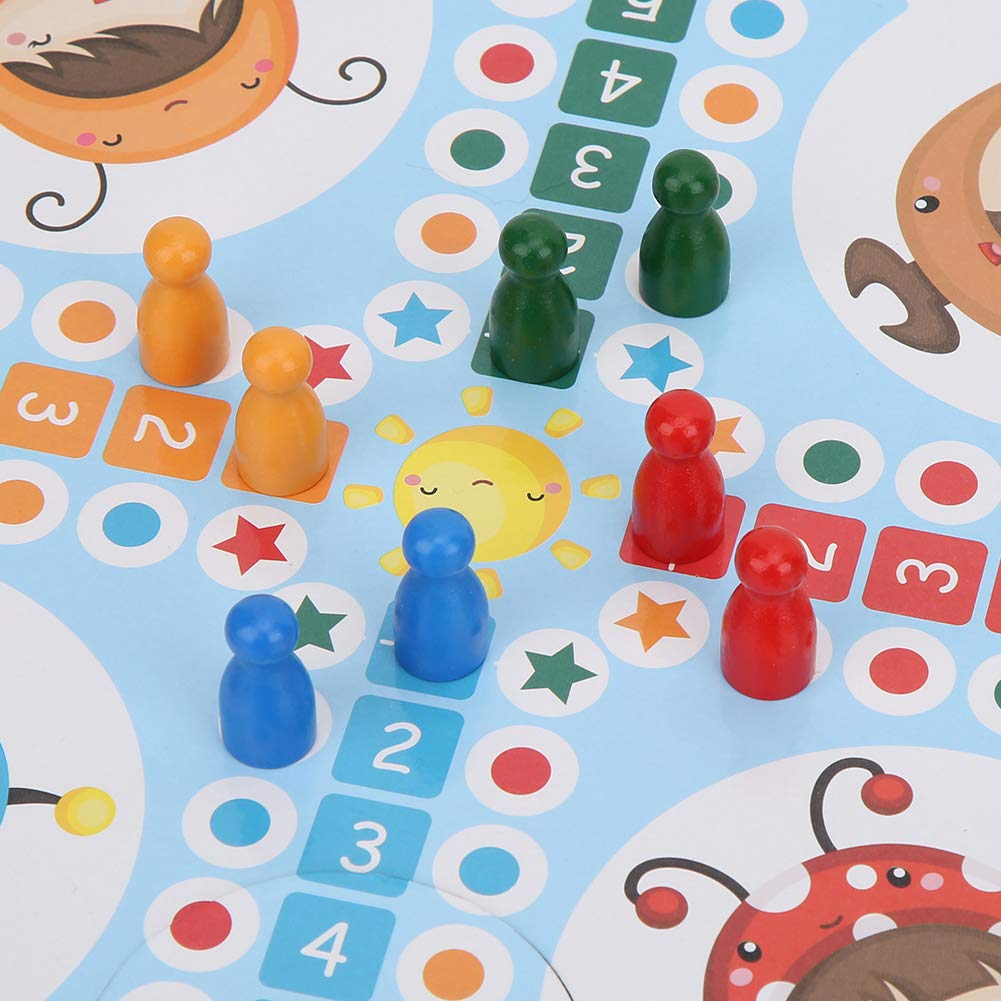 5 in 1 bambini multifunzionali in legno che volano a scacchi, giocattoli per la prima educazione dei bambini