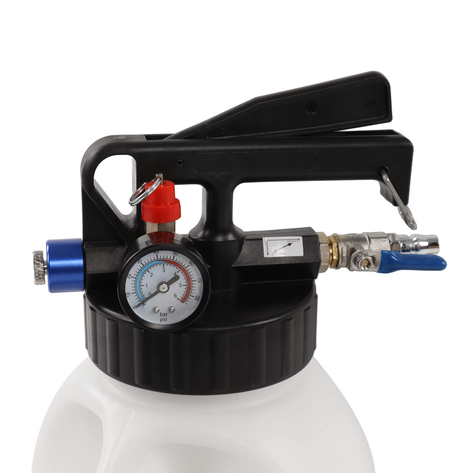 Herramienta Evacuadora de Recarga Neumática ATF de 6L, Bomba de Fluido Automática de Metal con 13 Adaptadores ATF para un Eficiente de Transferencia de Aceite de Caja de Cambios