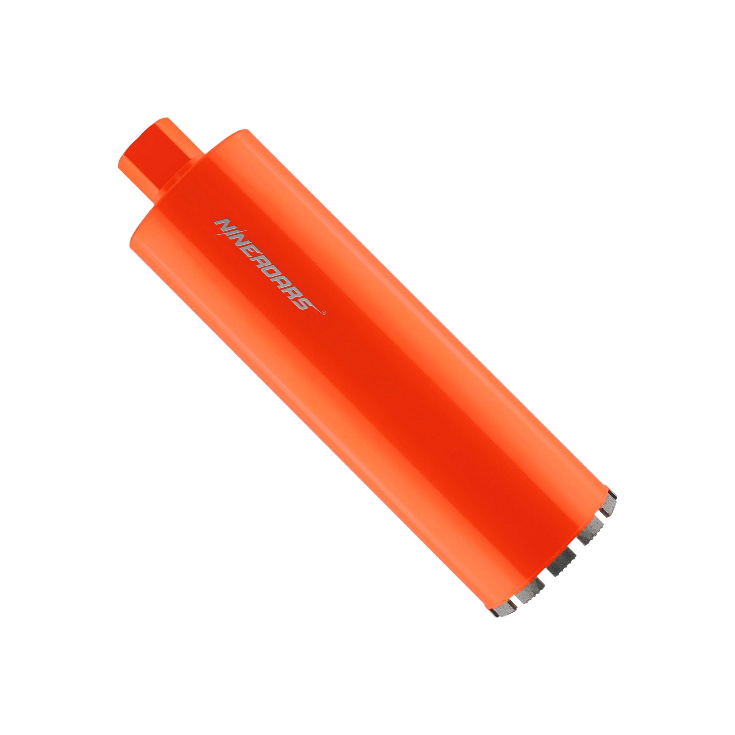 5 Inch Diamond Core Drill Bit for Reinforced Concrete, Brick & Stone, 1-1/4-7 UNC Arbor, 10mm Pointed Segments, Ultra Sharp Fast Cutting, Long Life, Wet Use Only, 17.7" Length