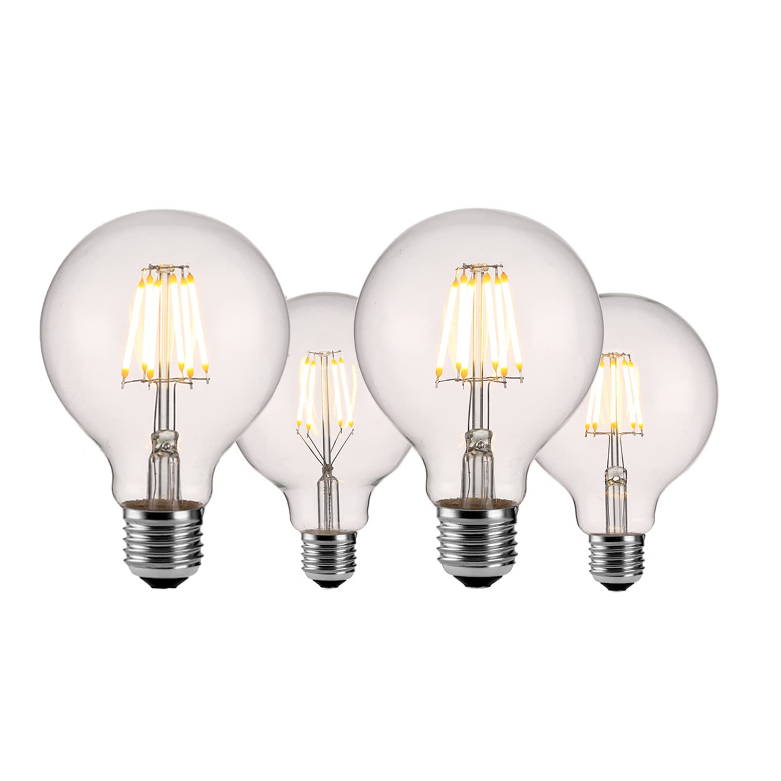 Lxcom Lighting G95 Edison Style LED Globe Light Bulb, 6 Watt (60