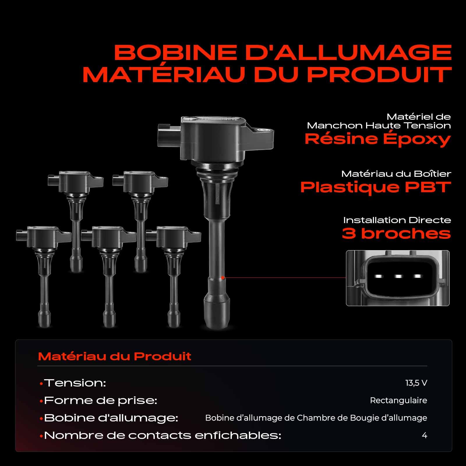 Frankberg 3 modules d'allumage à bobine 036 905 715 | Compatible avec: A1 Sportback 8XA 8XF, Nouvelle Coccinelle 1C1 9C1, CC 358, Coléoptère 5C1 5C2, Rapide NH3 NK3 NK6