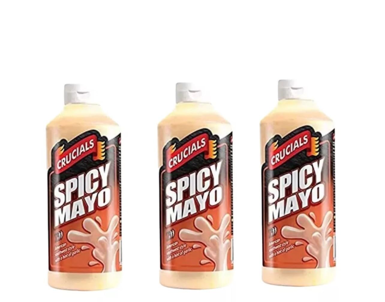 Crucials Spicy Mayo Sauce, 500ml Bottles - 3Pack