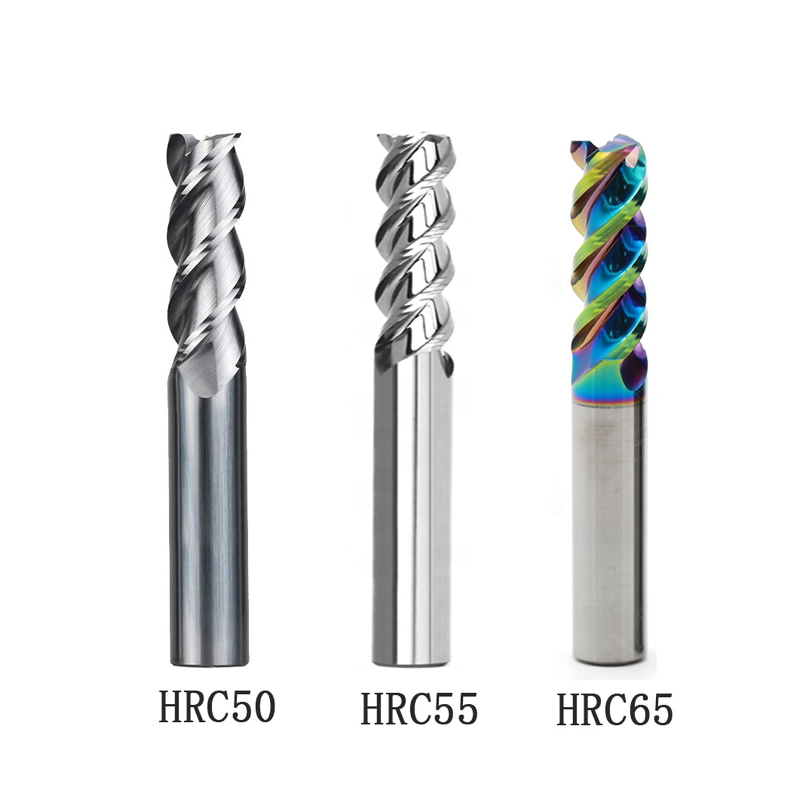 Fresa de carburo de 3 flautas HRC50, fresa de extremo de tungsteno, herramienta CNC, herramientas de carpintería, aluminio, fibra de vidrio, acrílico, madera, cobre, plástico, 1 ud.(6X6DX150L-3F)