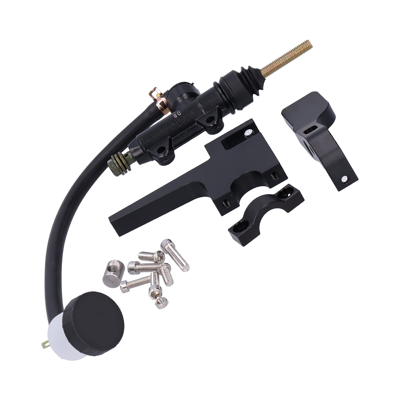 Cryfokt Kit Leva Freno a Pollice Frizione per Moto da 7/8 Pollici, Lega di Alluminio Resistente Adatta per Maniglia del Cilindro della Pompa Principale per Motocicli Universali, Installazione Facile,