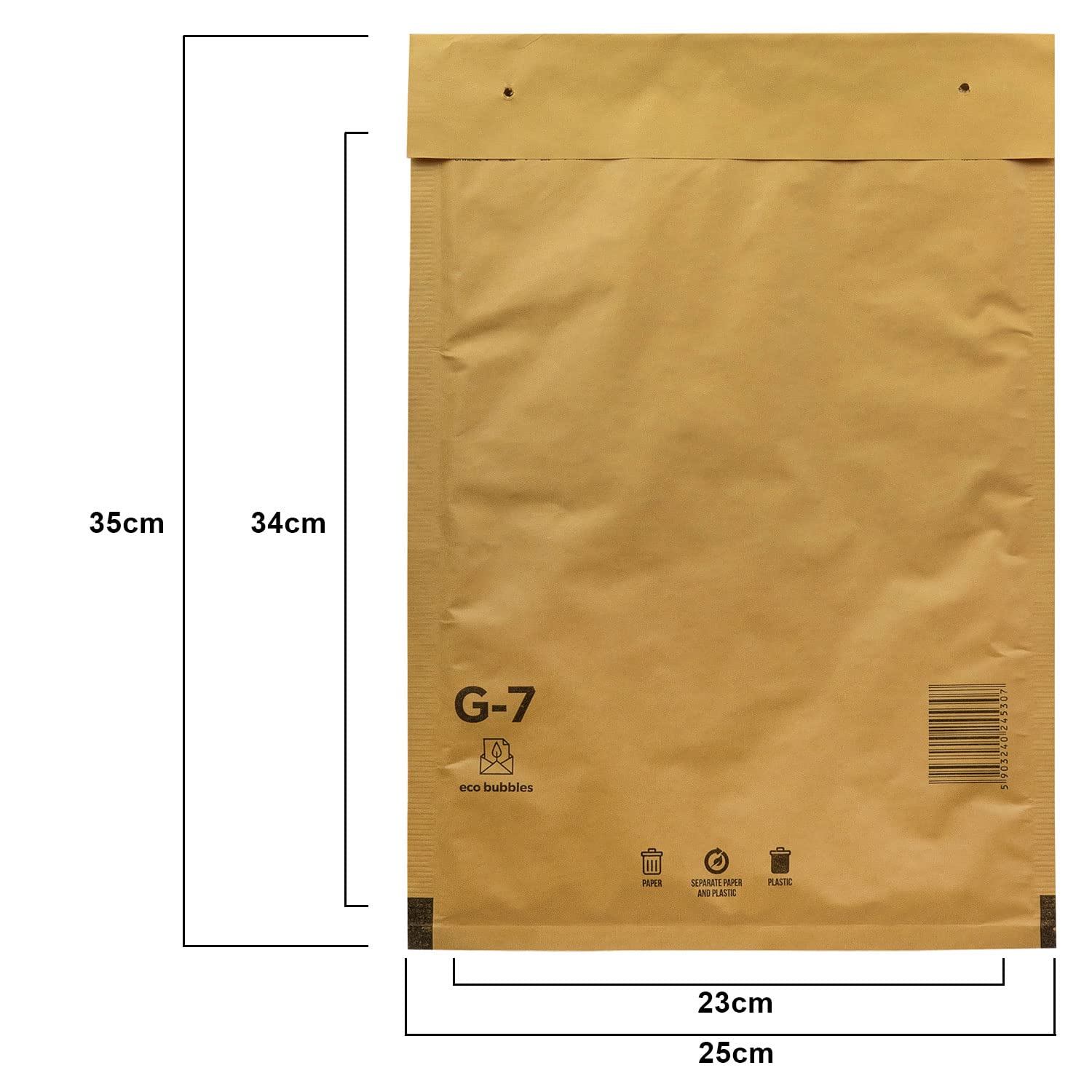 100 Versandtaschen Luftpolsterumschläge DIN A4 haftklebend Luftpolsterversandtaschen Luftpolstertaschen Gr. G/7 G7 braun (250mm x 350 mm) Umschläge gepolstert Polsterumschlag Taschen