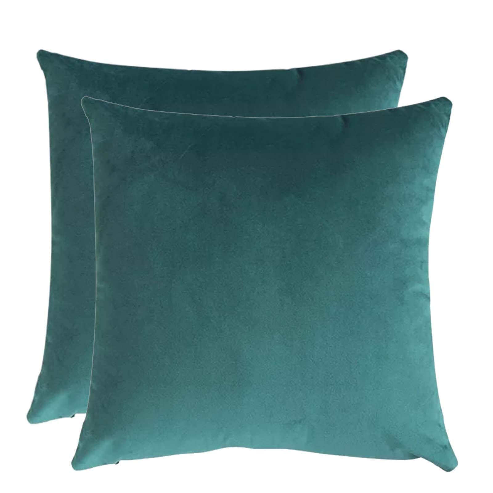 Throw Pillow Cases Set Of 2 Velvet Decorative Cushion Covers With Zipper｜Sofa Pillow Cases 12x20 18x18 20x20 24x24 Inch Couch Living Room Cushion Protector Cover