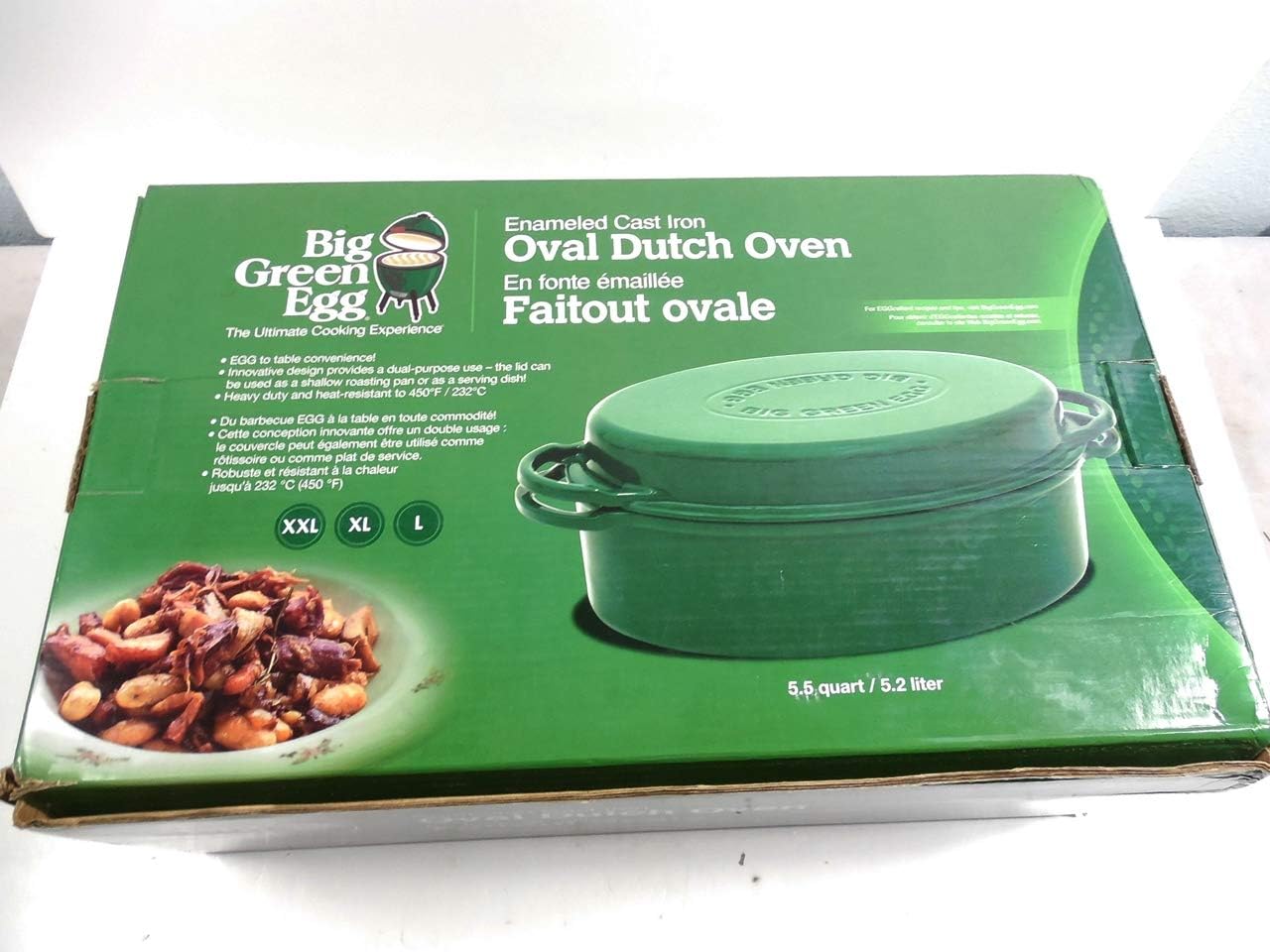 Big Green Egg Oval Enameled Cast Iron Dutch Oven