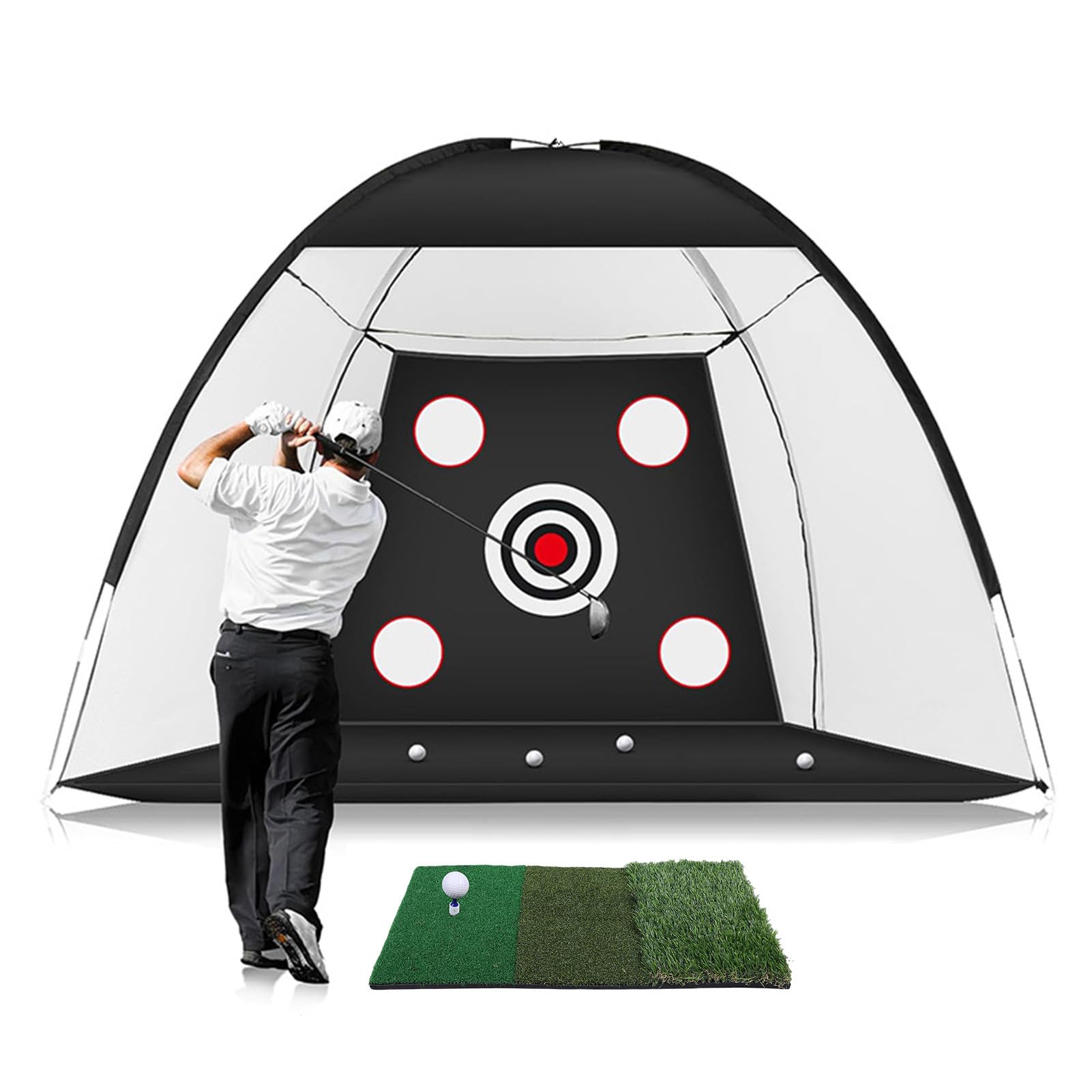 Domary Multi-Functional Hitting Net Versatile Portable Swing Training Aid