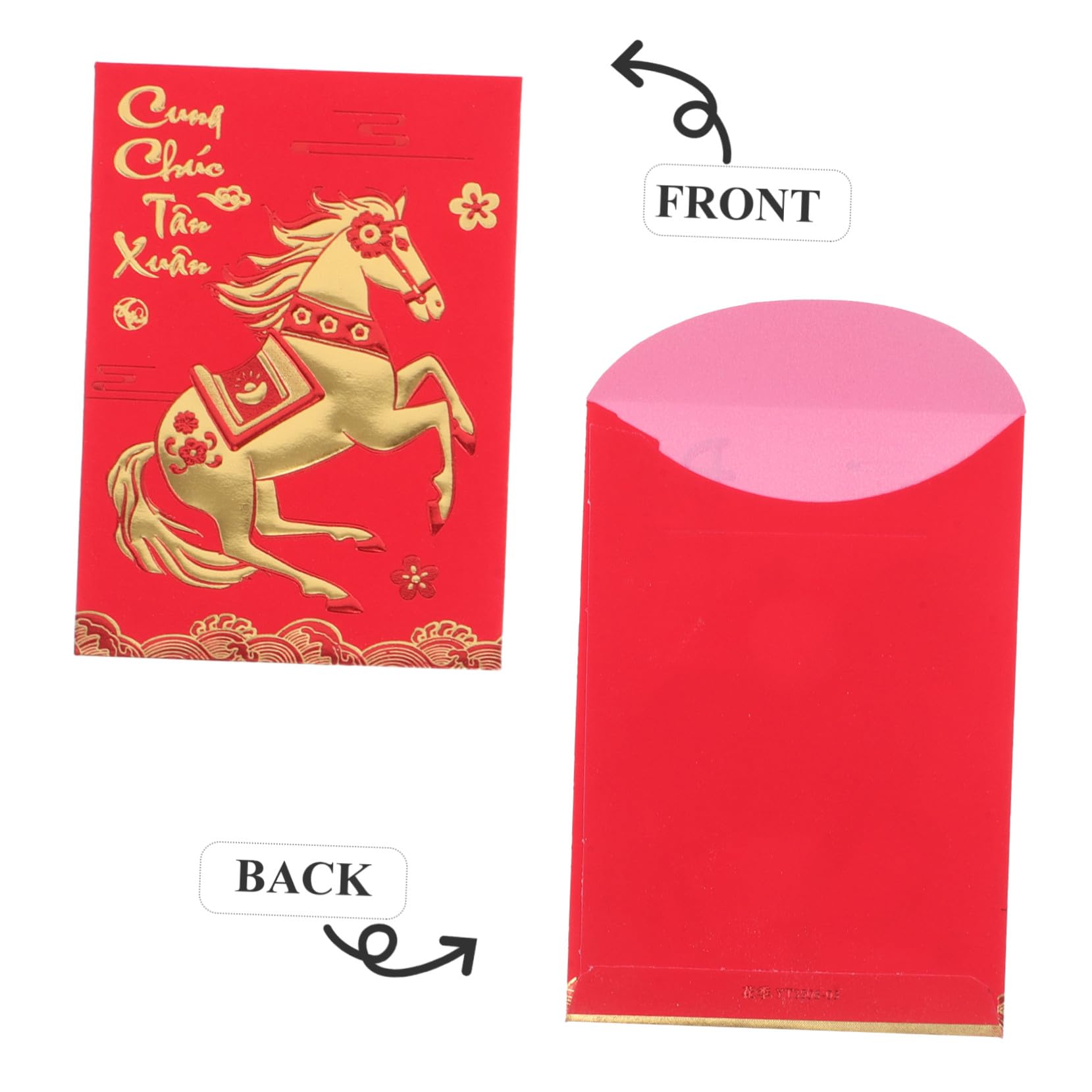 DOITOOL 360piezas Sobres Rojos Creativos Año Del Caballo Suerte Regalos Festival De Chino Sobres Tradicionales Dinero Boda