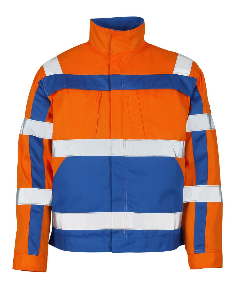 Mascot 07109-860-1411 Cameta Safe Compete High Durability Class 2 Jacket, Size 3XL, Hi-Vis Orange/Royal