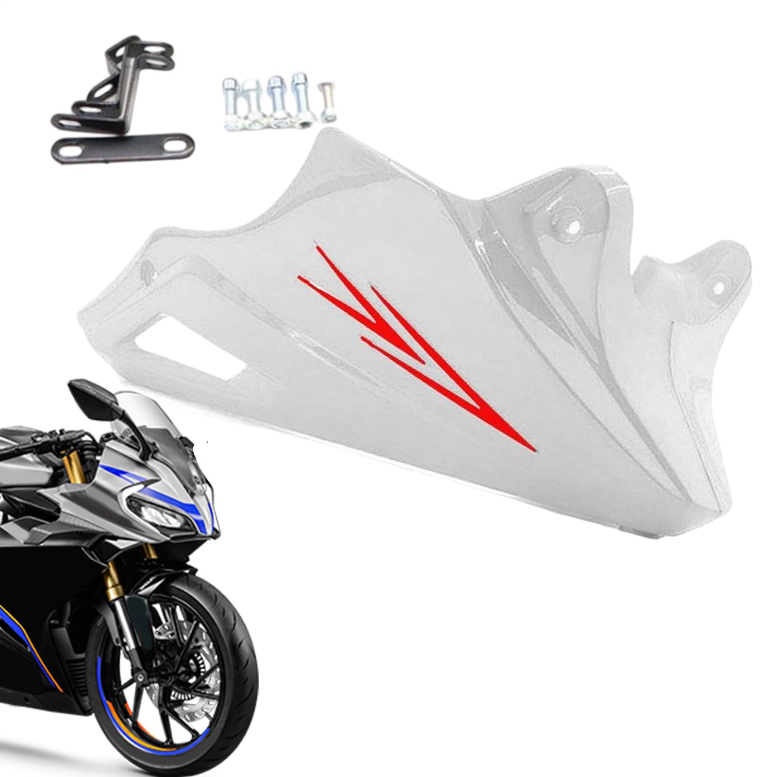 Motorcycle Chin Spoiler, protezione del motore, copertura della carenatura per protezione estetica del clima in eventi e uso quotidiano