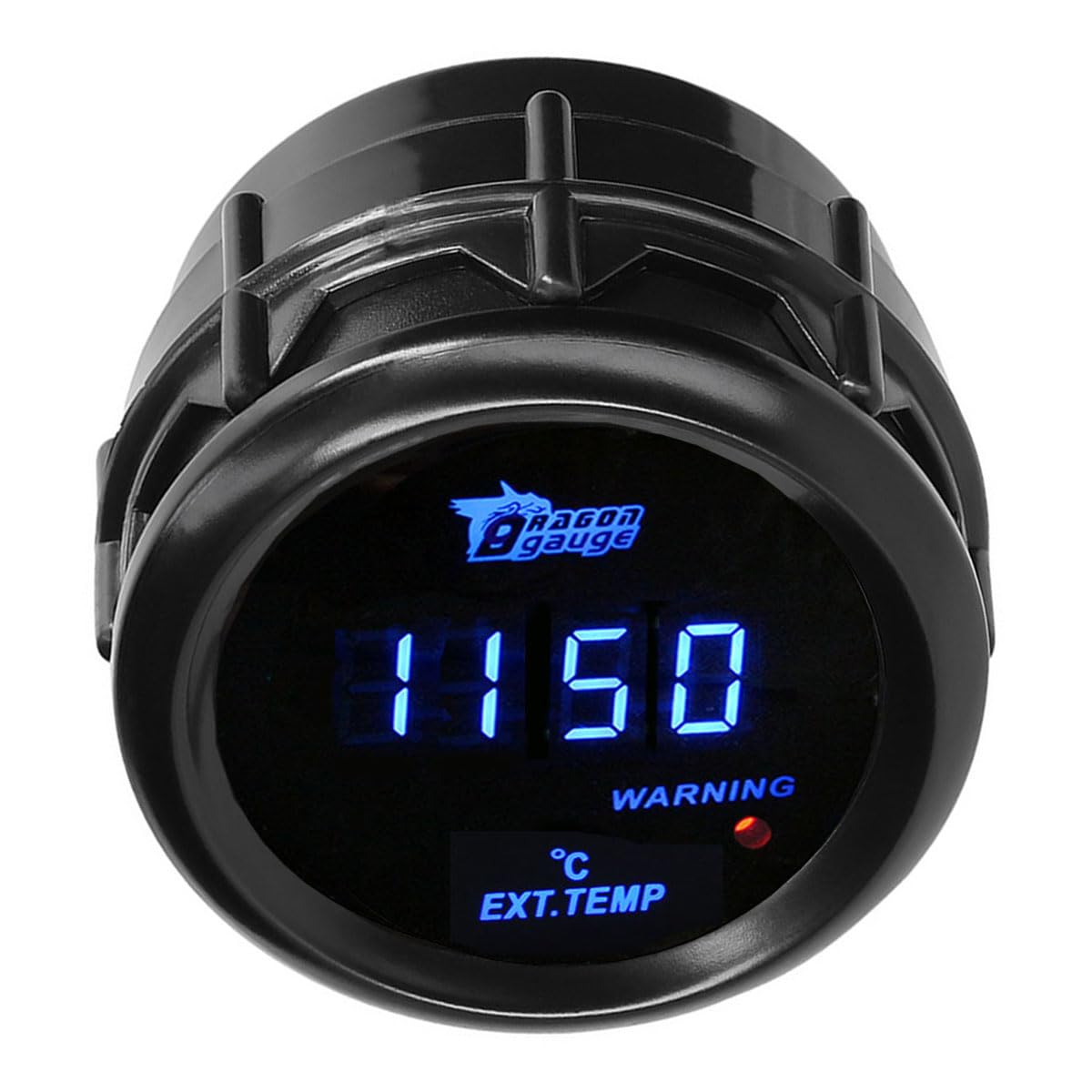 Car Exhaust Gas Temperature Gauge 12V Auto Exhaust Gas Temp Gauge Celsius 2" 52mm Car EGT Temp Gauges Meter Digital Blue Light Gauge Instruments with Sensor