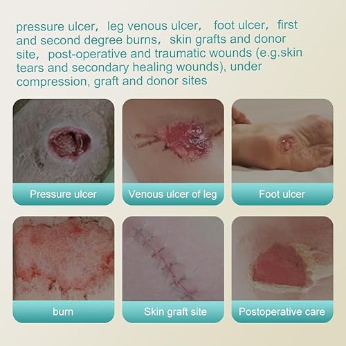 Miniatura 7 de Dimora Apósito de espuma de silicona sin borde, 6 x 6 pulgadas, vendajes adhesivos altamente absorbentes para heridas, almohadillas cortables para