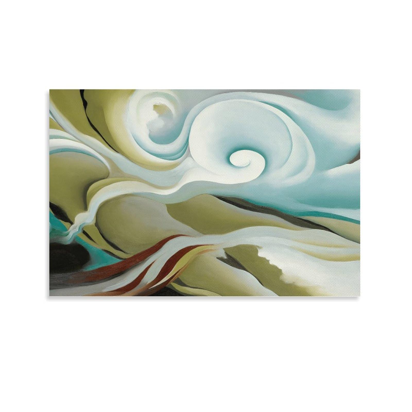 KOOHTAA Georgia O'Keeffe NATURE FORMS - GASPÉ Art Print Wall Art Canvas 08x12inch(20x30cm) Living Room, Bedroom, Dining Room, Home Office, Bathroom, Kitchen