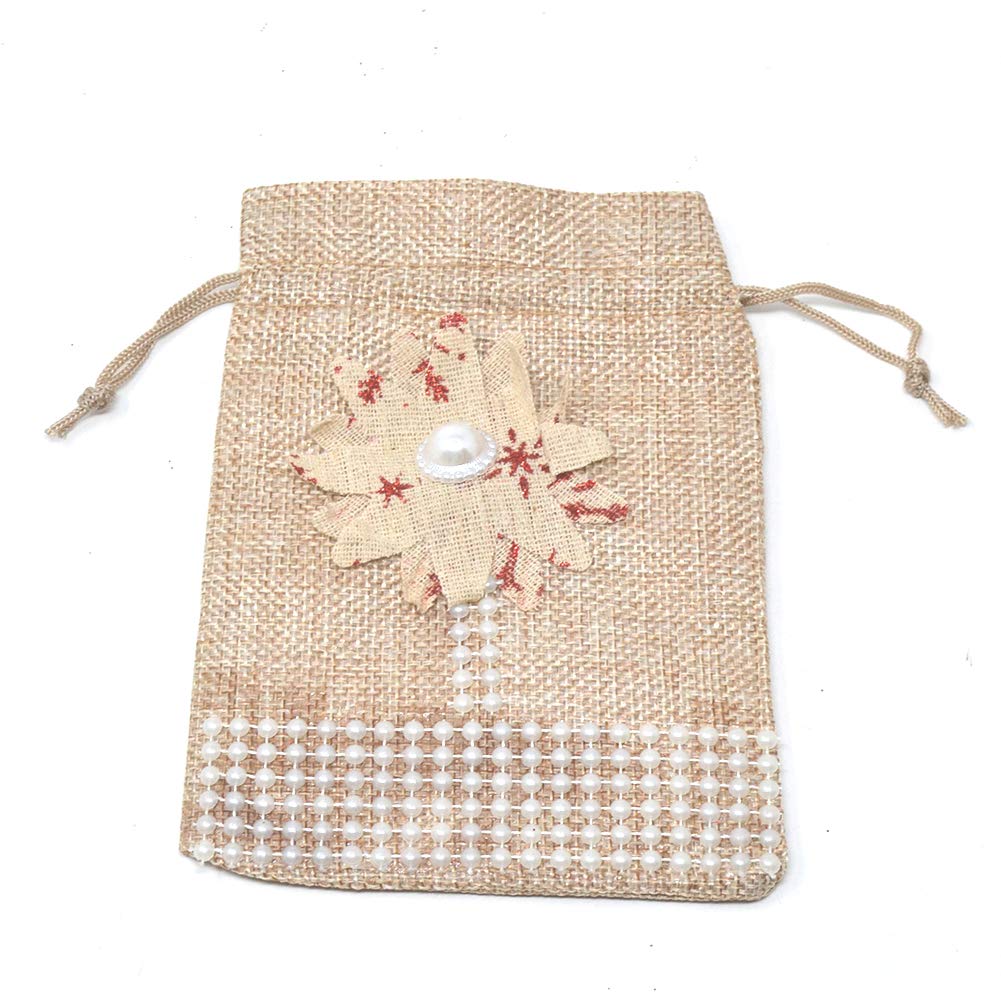 Sacchi di Juta,Sacchetti di Iuta 20PCS Sacchetto di caramelle di tela naturale Sacchetto di iuta Sacchetto di favore Confezione regalo Bomboniere rustiche e regali souvenir di nozze vintage