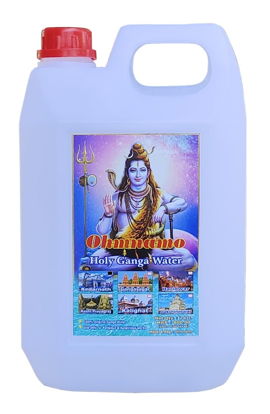 Ohmnamo Kedarnath 2 Litre Gangajal for Puja[unfiltered] | Hand Collected [Model: Ked_2L_Poll]