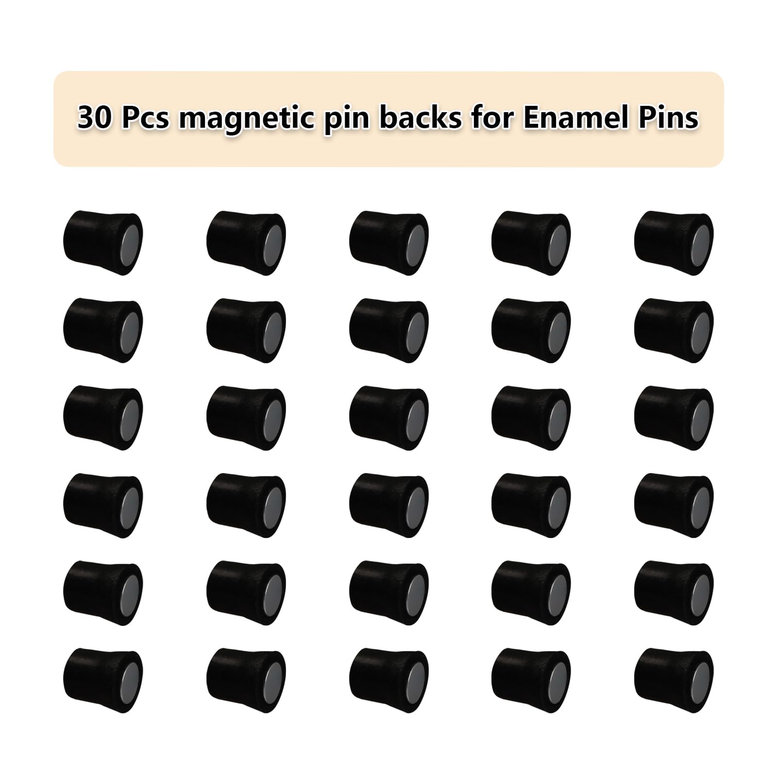 30 magnetische Stecknadeln für Emaille-Pins (schwarz), wandelt Pins in Kühlschrankmagnete um und legt Ihre Pins auf den Kühlschrank für saisonale Dekorationen und Geschenke, Emaille-Pins nicht im