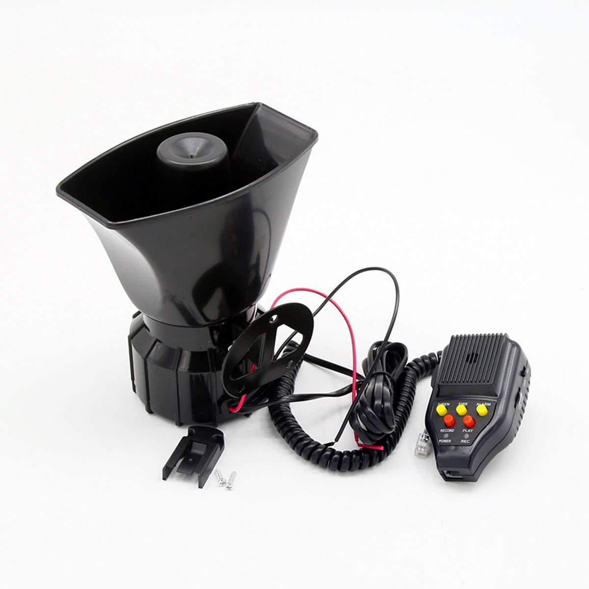 Bocina de coche Car Horn Bocina de megáfono para Amplificador de sonido de emergencia 130DB Sirena de policía Bocina para cualquier 12V Car Barco SUV ect