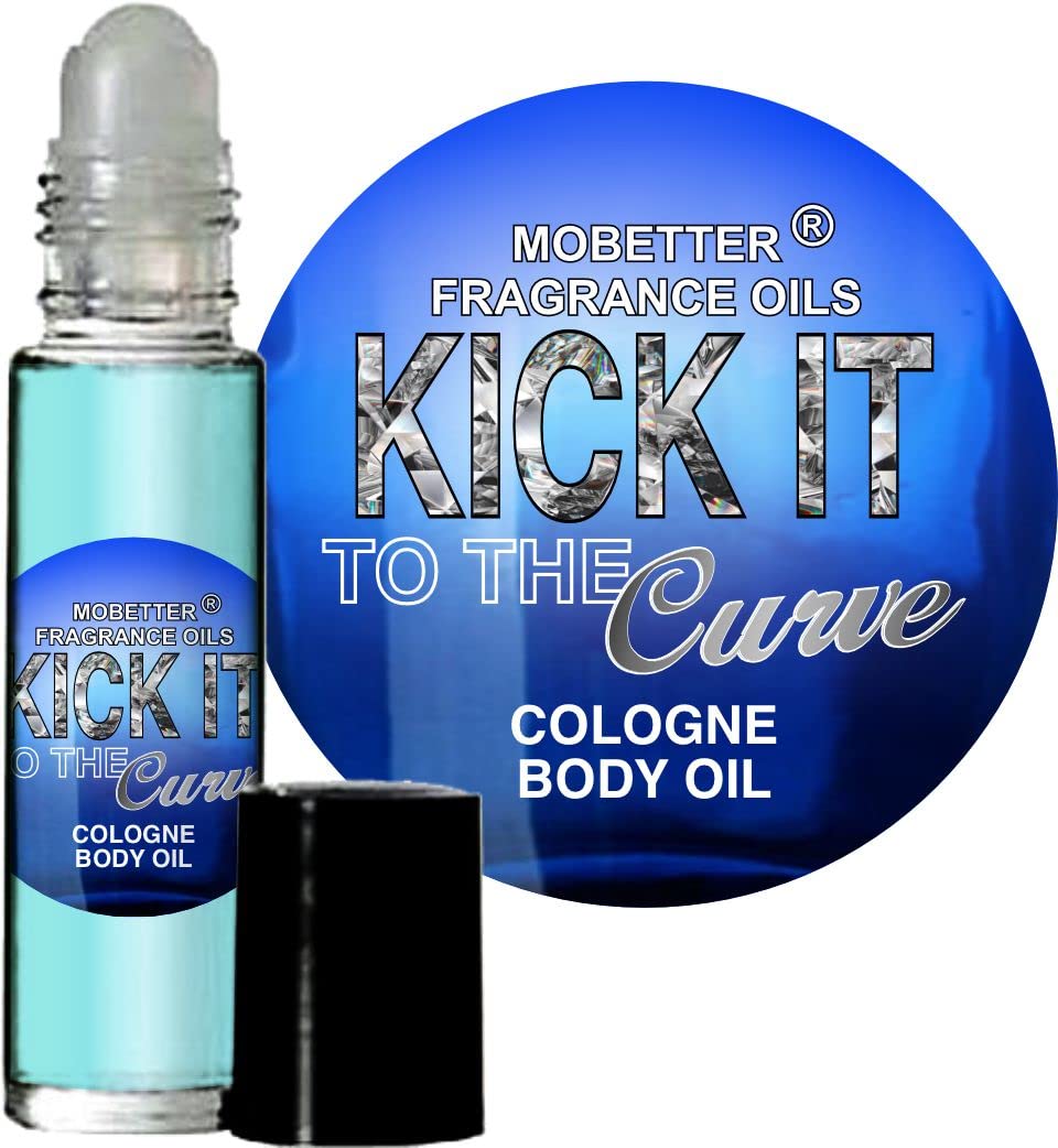MOBETTER FRAGRANCE OILS Kick It To The Curve Men Cologne Body Oil 1/3 oz roll on Glass Bottle