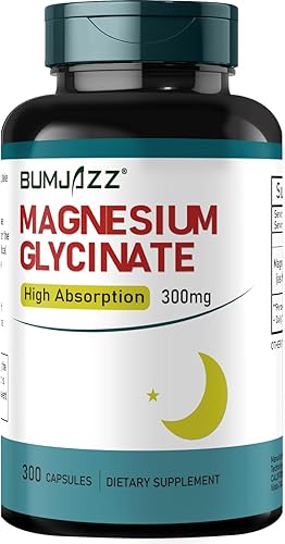 Suplemento de glicinato de magnesio - Suplemento de magnesio Glicinato de magnesio 300 mg - 100% quelado para alta absorción Suplemento mineral