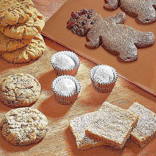 Xikulia Permanente Backfolie, wiederverwendbares Backpapier für Ofen und Grill – hitzebeständig und antihaftbeschichtet, frei, 4er-Set Back-Grillmatte für BBQ, Kekse, Pizzagrill – Bild 8