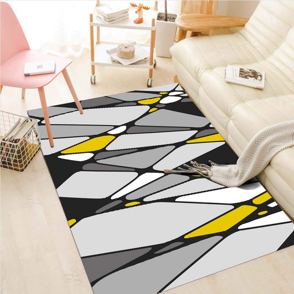 Tapis de salon moderne géométrique frais pour une chambre épurée