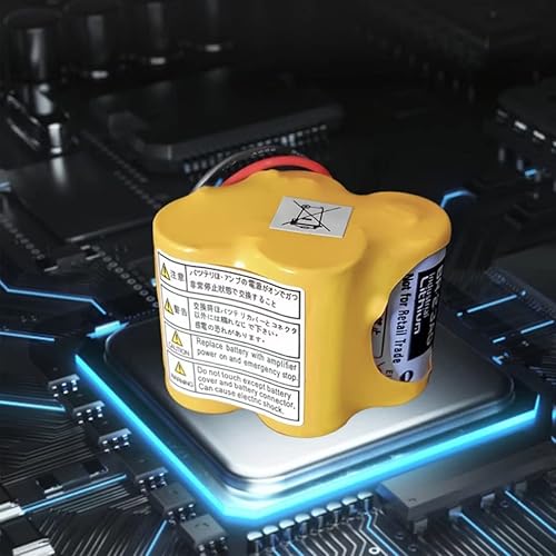 Miniatura 5 de XIAOXX - Batería de repuesto para FANUC A98L-0031-0025, CUSTOM-107, SHS749, ALIT0138, LIT0138 (conector negro)