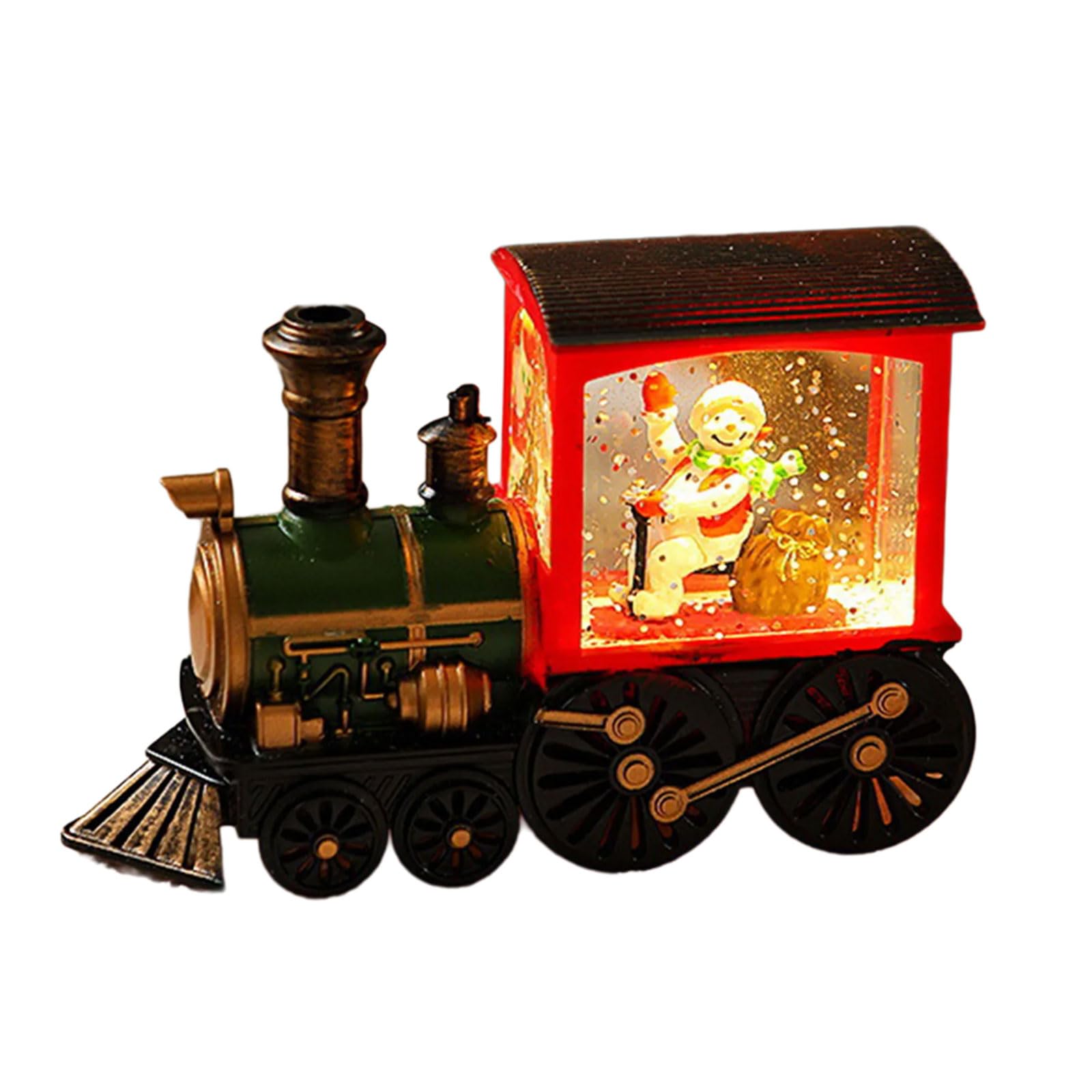 Nucelit Festival Santa on a Train Ornament Delicate Santa Snowman Train Decoration Suitable for Gift Give Occasion