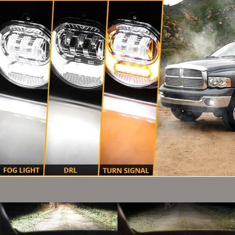 Lámpara de señal antiniebla delantera silver para Dodge Ram 1500 2500 3500 4