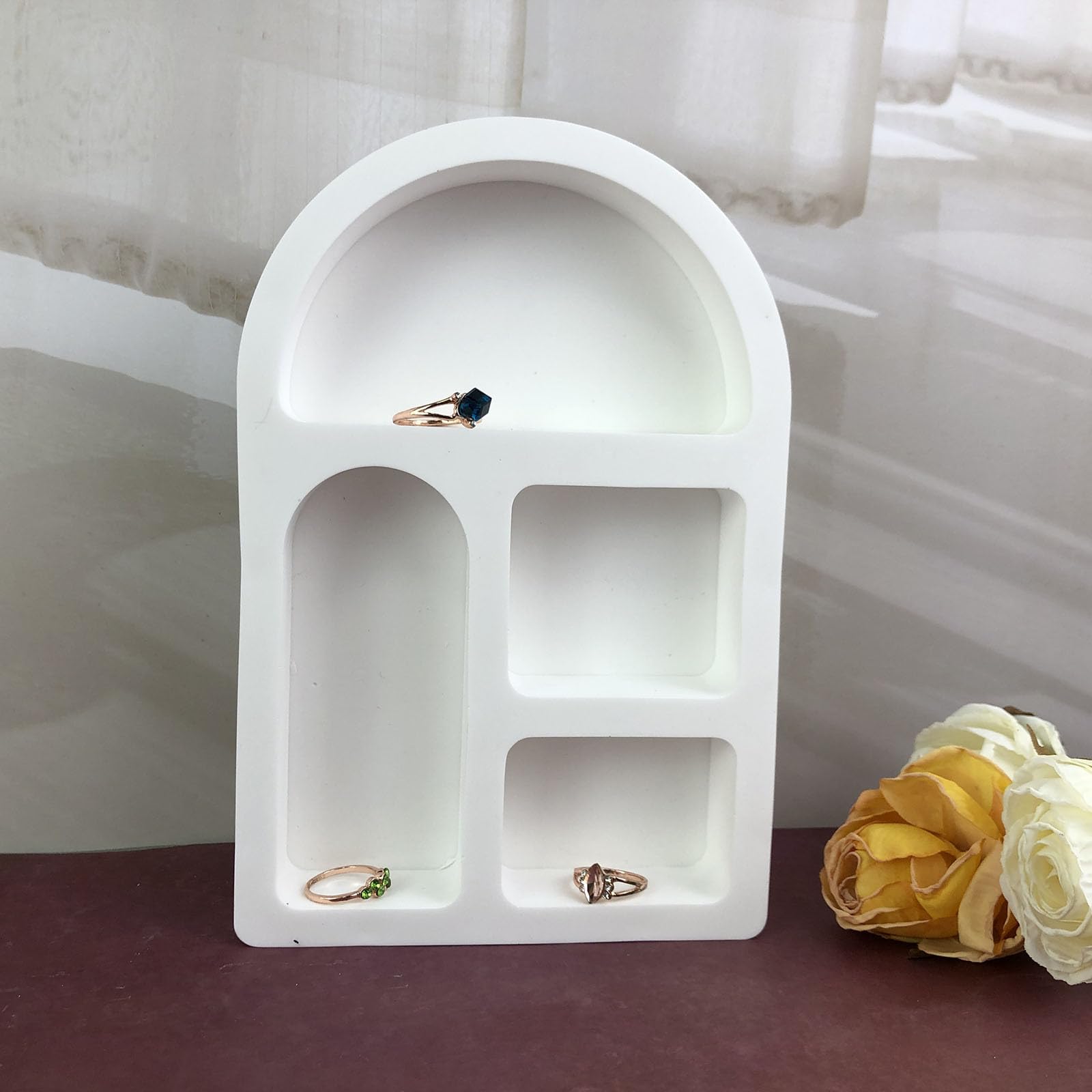 Stampo in silicone per archi, mensole e finestre, stampo fai da te per calcestruzzo, resina, ceramica, decorazioni da parete e gioielli
