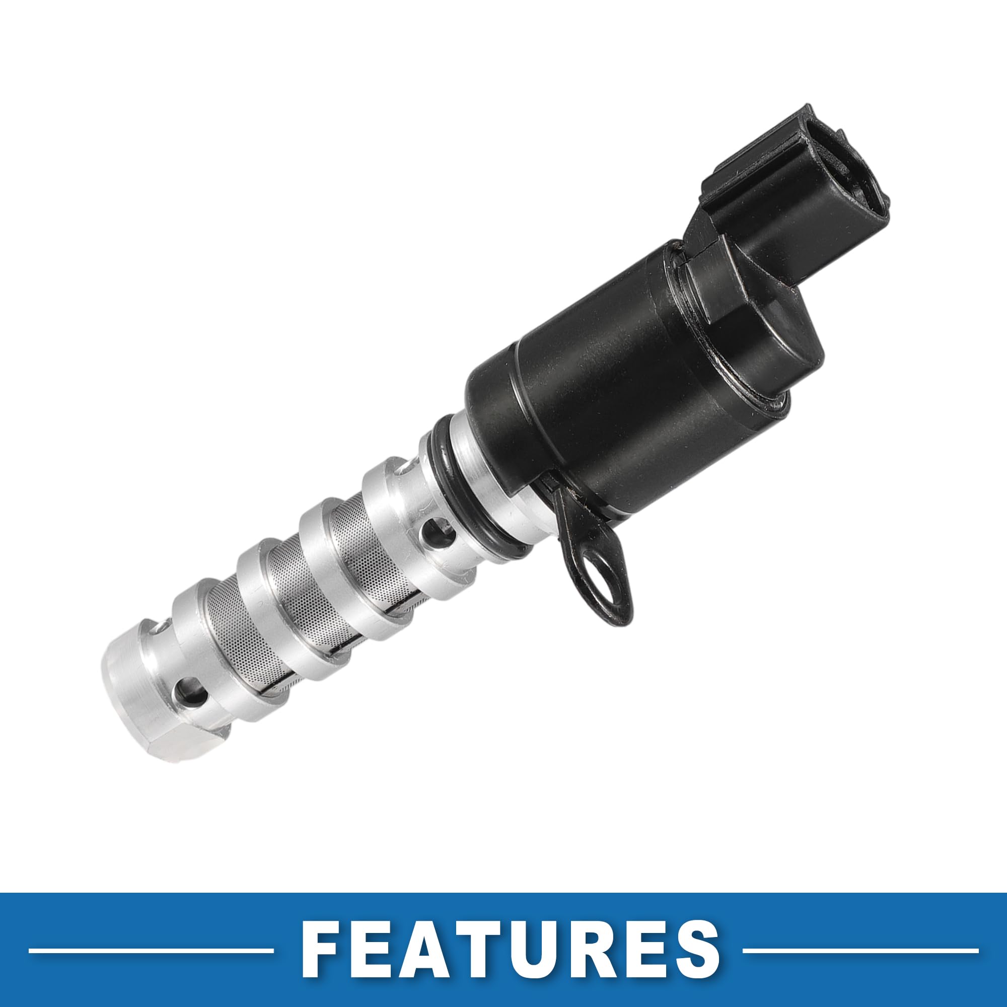 A ABSOPRO Solenoïde De Distribution Variable Pour Hyundai I10 2011+ 1pc | Métal, Plastique, Noir,Argenté,10.9x5.2 Cm,OE:2435503010,Pour Hyundai I20 2011+,Pour Kia Ceed 2015+,Picanto 2011+,Rio 2011+