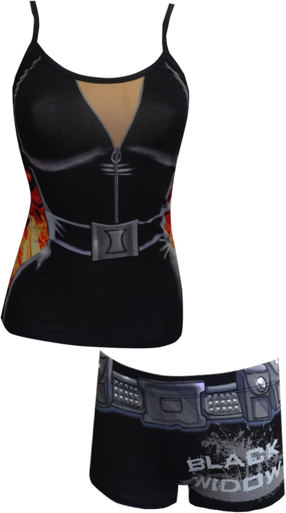 Richard Leeds Womens Marvel Comics Avengers Black Widow Cami & Panty Set