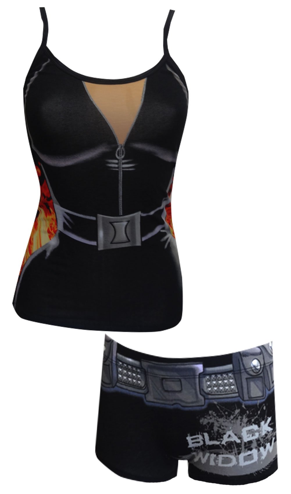Richard Leeds Womens Marvel Comics Avengers Black Widow Cami & Panty Set