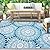 Patio Rugs Outdoor 9x12 Clearance Waterproof Navy Blue Outdoor Rugs Camping Rugs for Outside Your Rv Plastic Straw Rug Boho Outdoor Mat Stain Resistant Outdoor Carpet Waterproof for Deck,Camping,Pool