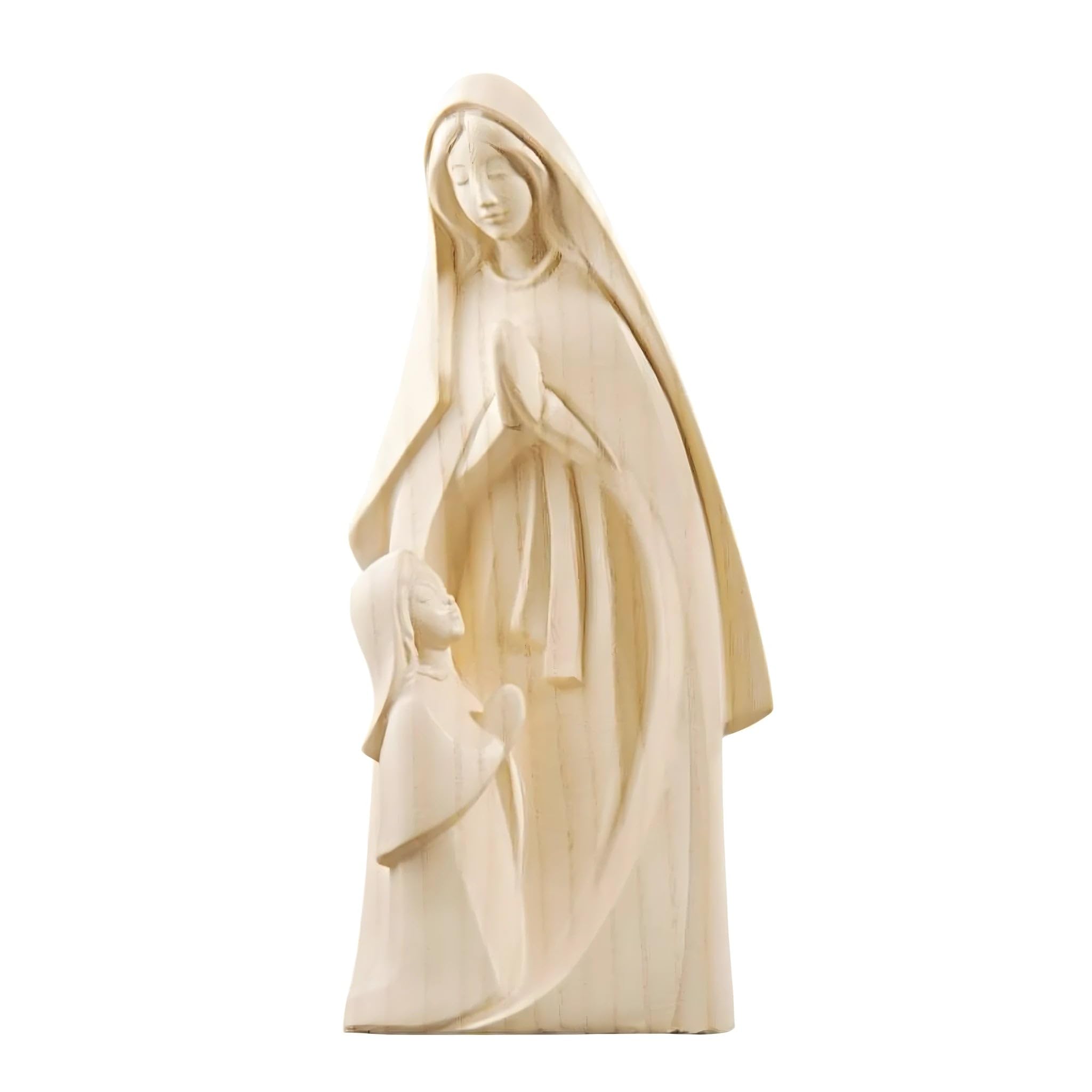 Dolfi | Madonna Lourdes Wooden Statue 180 cm | Natural Wood in Val Gardena | Nativity Figure