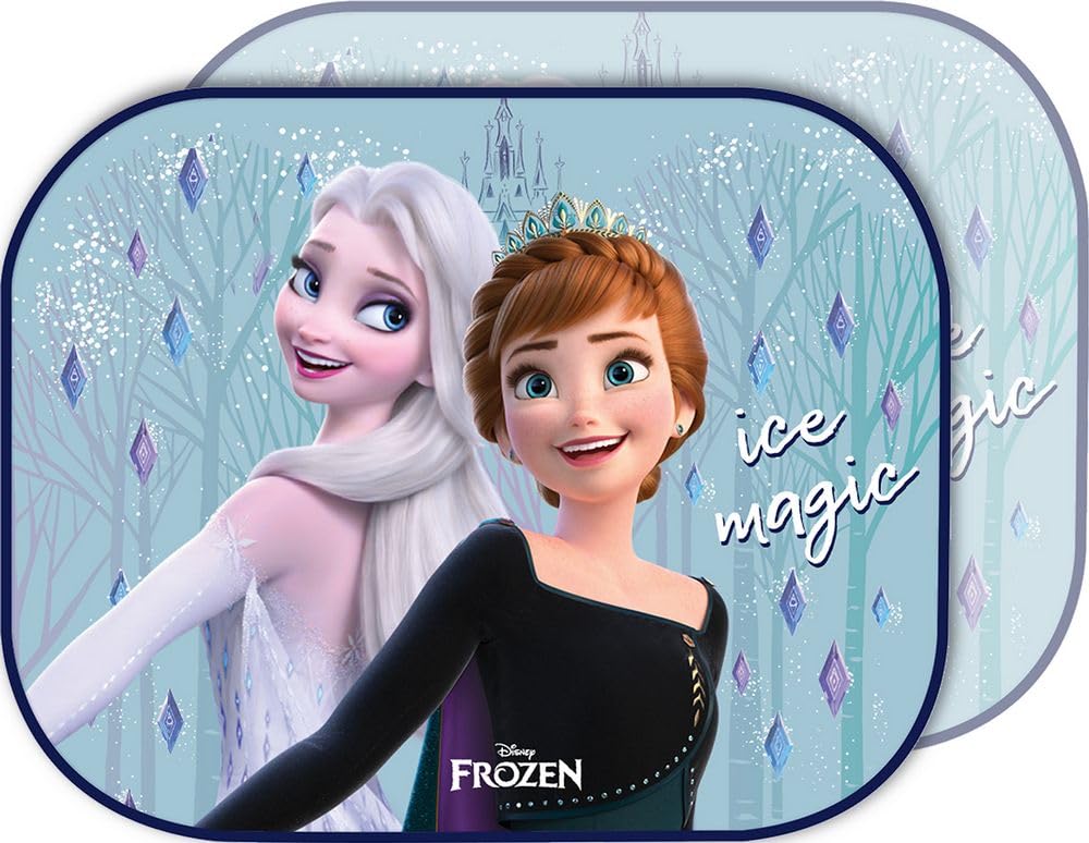 Tataway Tendine parasole auto Disney Frozen 44x35 cm – Protezione solare laterale con Elsa e Anna per bambini | Accessorio auto ufficiale Disney