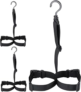 YQWIN 3Pack Fishing Wader Boot Hangers Hunting Shoes Fishing Waders Boot Hanger Fishing Boot Rack Men Boot Strap with Adjustable Belt and Swivel Hook for Storage Drying Wader Rack