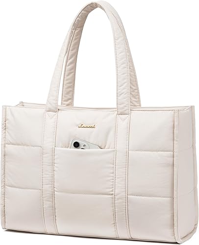 LOVEVOOK Bolsa para laptop para mujer, bolsa de mano acolchada para el trabajo, maletín grande de computadora de 15.6 pulgadas para profesores,