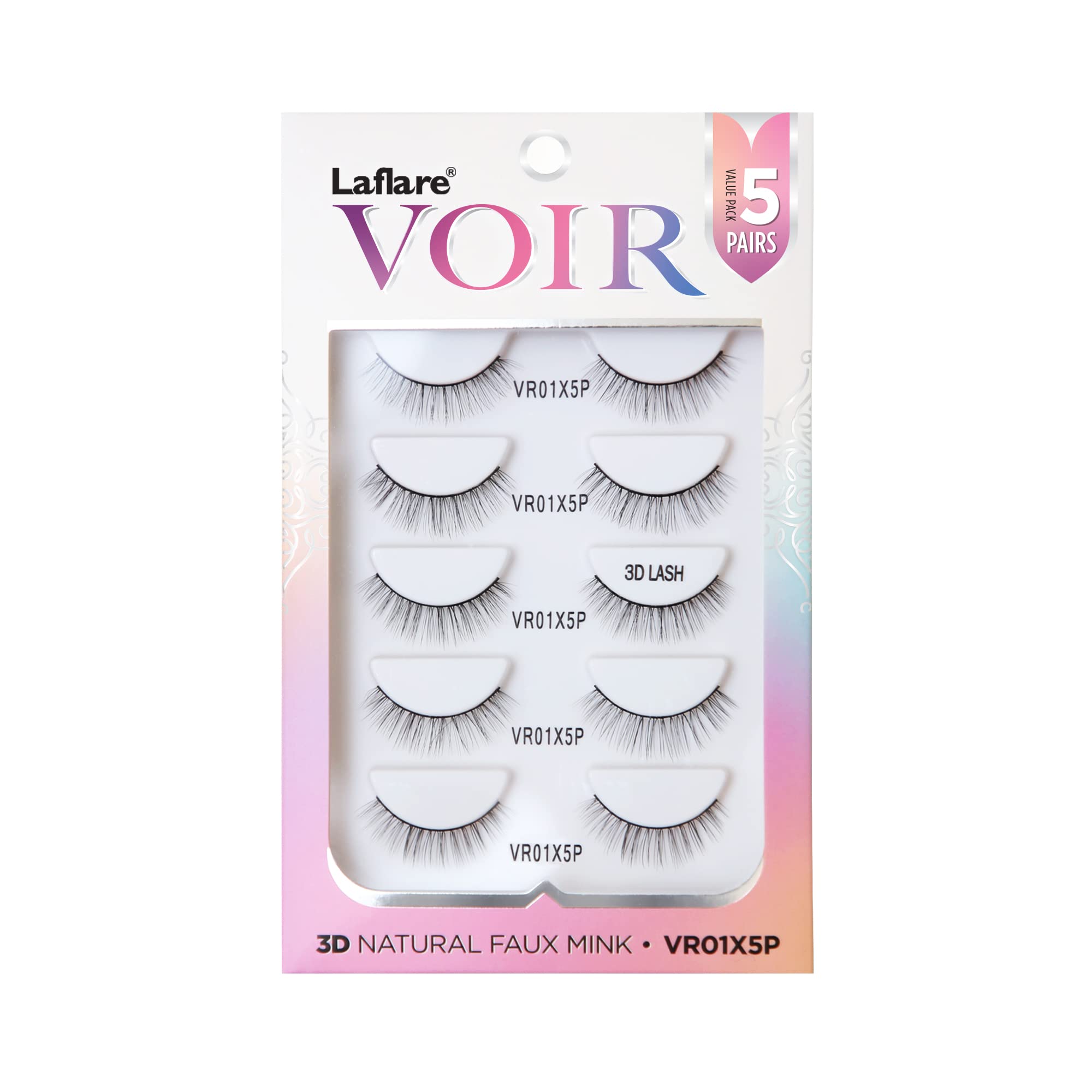 Amazon.com: Laflare 3D NATURE FAUX MINK VOIR Eyelashes, Ultra Soft